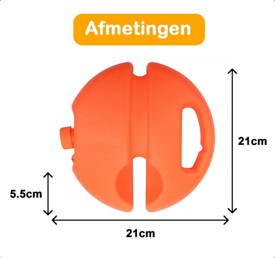 Perche de tennis - Entraîneur de tennis - Set avec élastique et balle de tennis - Orange - Pour le jardin - Enfants - Classique - Pro - Vacances - Adultes