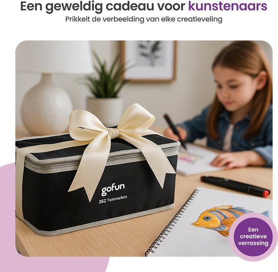 Gofun Twinmarkers 262 pcs - Adultes et enfants - Marqueurs - Marqueurs à alcool - Double pointe - Marqueurs