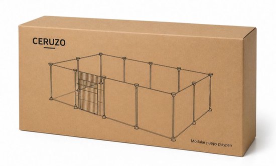 Ceruzo Animal Run 12 Panneaux - Modulaire - Avec Porte - Pour Petits Animaux