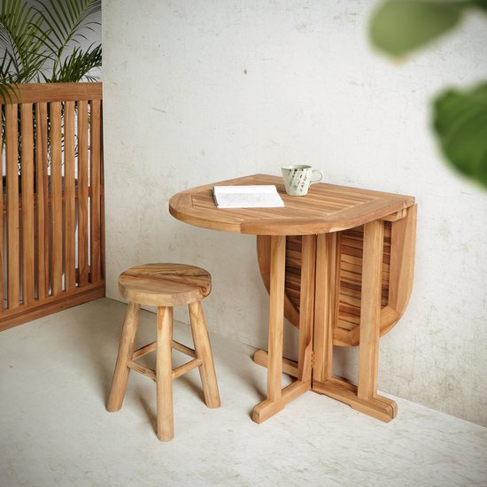 House Nordic Balcony Table Huelva Teak Foldable