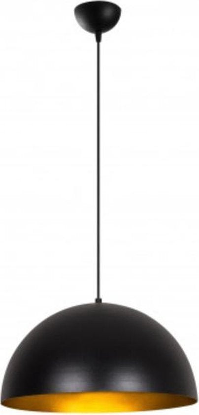 Lampe suspendue moderne noir et or 40 cm | Canti
