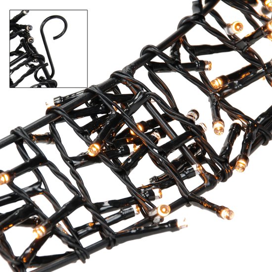 H&S - Couronne de Noël - Anneau - Ø48cm - 400led - Extra Warm White - 8 réglages
