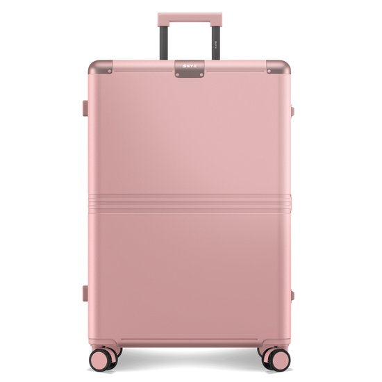ONYX Hybrid Pro Check-in Suitcase Large 100 Liter - Recycled Polycarbonate and Zipperless Design - Travel suitcase with TSA lock and Spinner wheels - Candy Pink