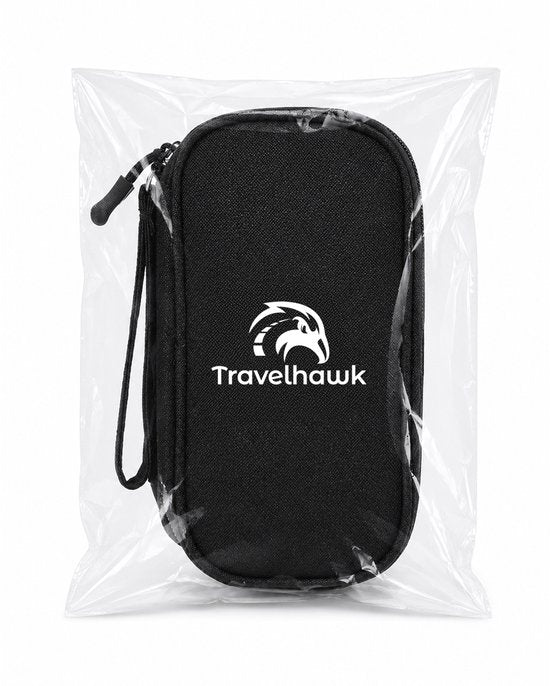 Travelhawk Cable Organiser - Cable Bag - Electronics Organiser Case - Storage Bag for Cables and Accessories - Small - Black