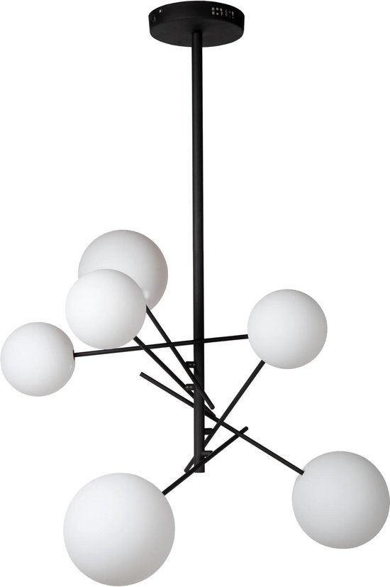 Lucide ALARA - Lampe suspendue - Ø 72 cm - LED - G4 - 6x1,5W 2700K - Noir