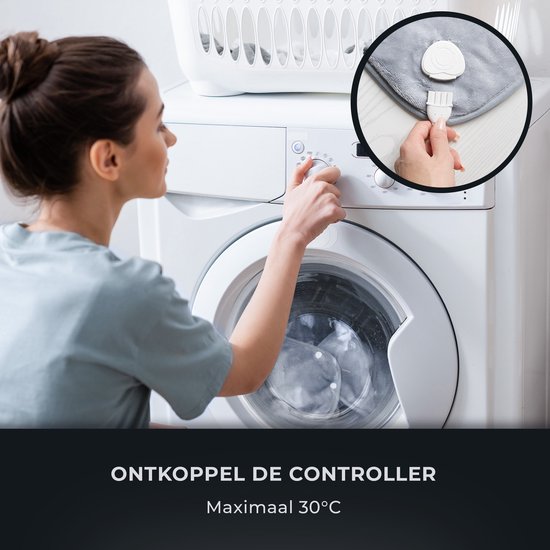 STAUS&BACH WarmWrap - Coussin chauffant électrique (100W) avec 9 réglages de température et de minuterie - Coussin chauffant 90 x 60 cm - Coussin chauffant pour la nuque, les épaules et le dos - Gris