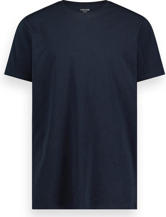 LebasQ - T-shirt Miles' pour hommes - 3 packs - avec col rond - Extra long - Convient comme maillot de corps - Bleu - XL - Coton
