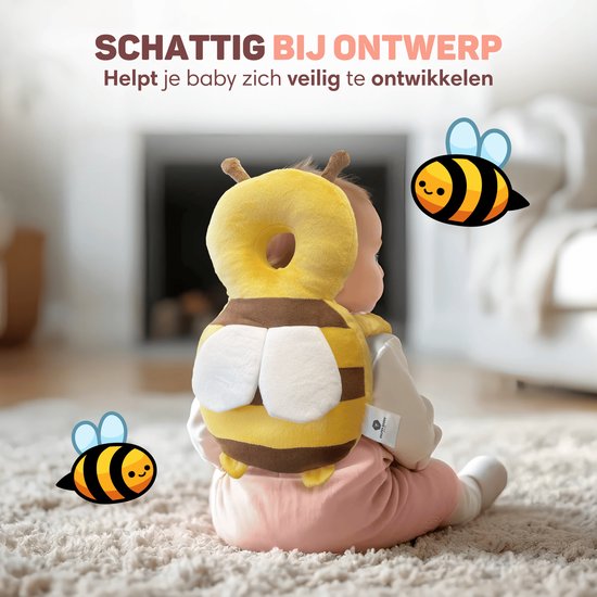 Vulpes Goods® BabyCare - Coussin de tête pour bébé - Oreiller de sécurité pour bébé - Sac à dos en cas de chute - Respirant en 3D - Apprendre à marcher en toute sécurité - À