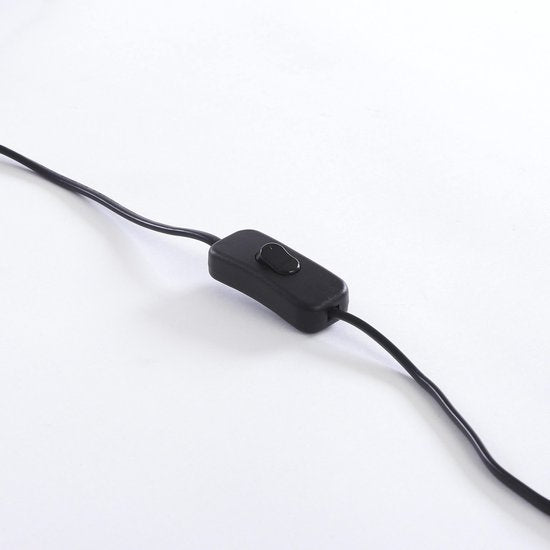 Mica Decorations Lampe à poser Nimes - H37 x Ø29 cm - Bambou - Noir
