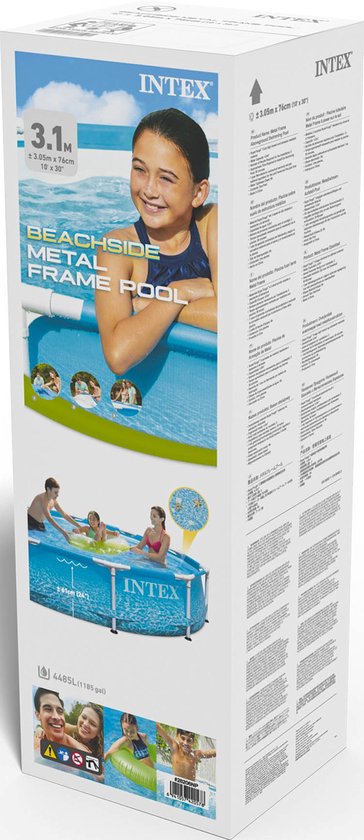 Intex Beachside Metal Frame™ Pool - Piscine instantanée - Ø 305 x 76 cm