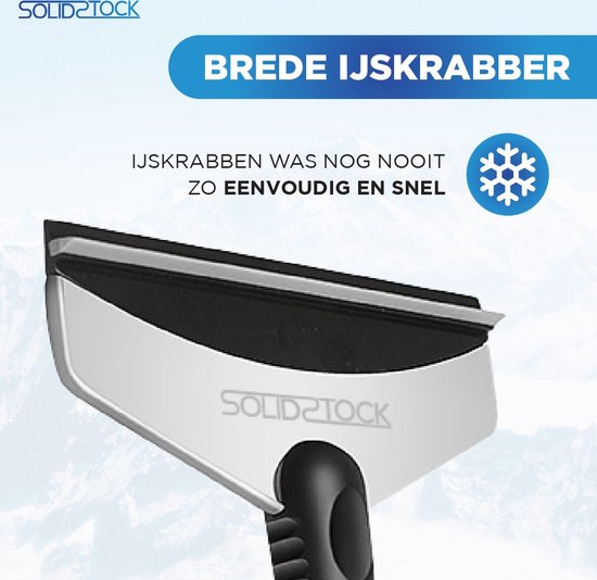 SolidStock Grattoir à glace voiture - Extra large - Grattoir à vitre - Design ergonomique