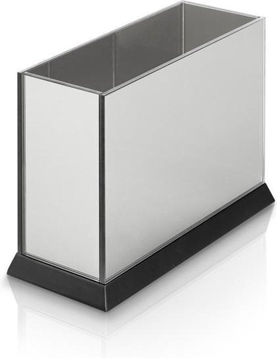 Liva Living - Porte-lumière d'ambiance Magic Cube - 3 bougies & 20 x 9 x 15 cm - avec miroir teinté et effet de réflexion infini - pour l'intérieur et l'extérieur - verre noir et Mdf
