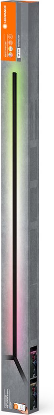 LEDVANCE WIFI Lampadaire LED RGBW, blanc 2700-6500k, 10W, 600lm, 1400mm, Lampe de couloir intelligente en aluminium idéalement contrôlable via une application ou un assistant vocal comme Alexa, Google et co. SMART WIFI FLOOR Corner