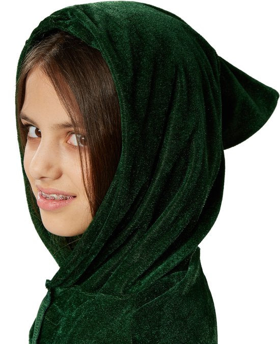dressforfun - Mystic velvet cape green 74 cm - déguisement costume halloween déguisement soirée carnaval déguisement carnaval - 301848