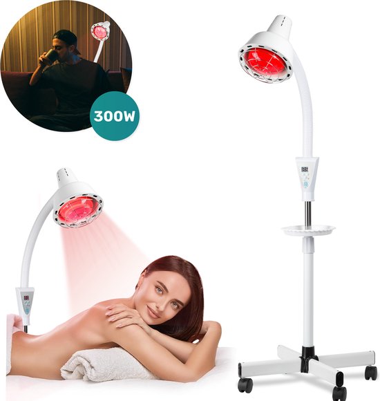 Lampe infrarouge Soft & Silky - Luminothérapie rouge - Infrarouge - Rotatif - Lampe - Panneau chauffant - Chauffage - Couverture