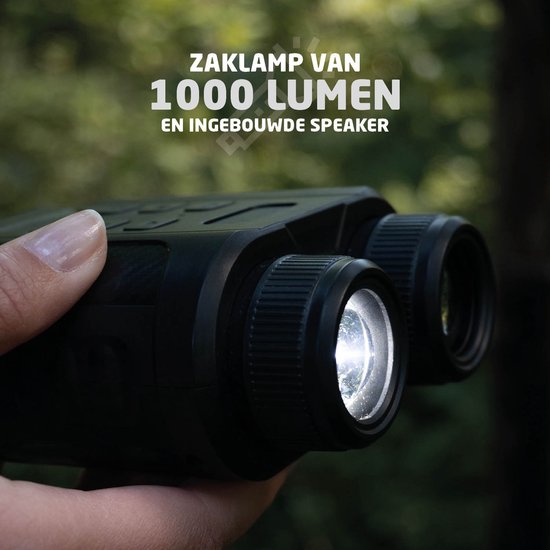 BREND BR-2242 Jumelles numériques - Vision nocturne 300 mètres - 4K - 40 mégapixels - écran IPS - zoom 10x - lampe de poche - carte SD incluse