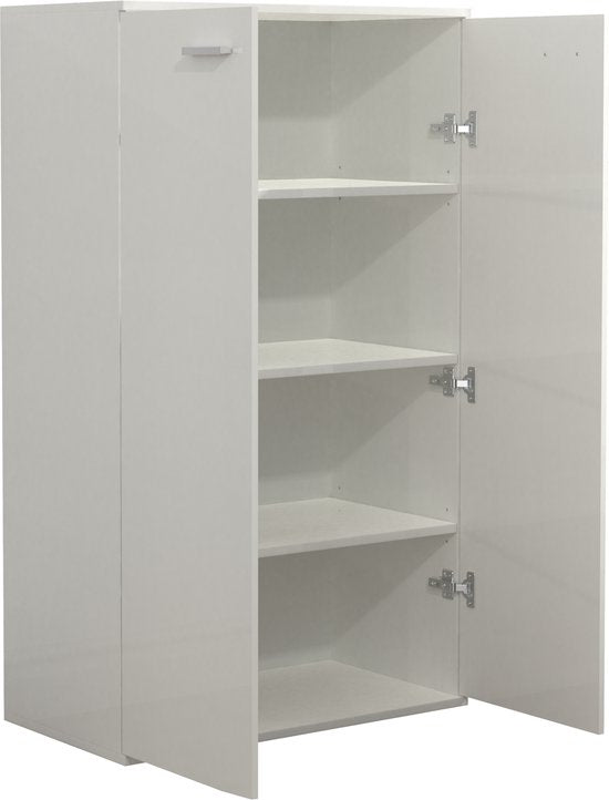 Armoire nursery - armoire de rangement pratique 120 cm de haut 4 compartiments de rangement