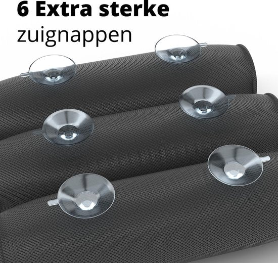 RelaxTub® Coussin de bain - Coussin pour la nuque - Coussin de bain - 6 ventouses solides - Antidérapant - Imperméable - Appui-tête de bain - Pour la tête, la nuque et les épaules - Coussin de bain noir