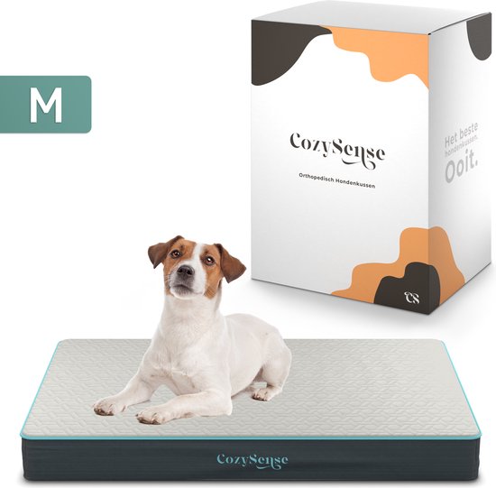 CozySense® - Coussin orthopédique pour chien 75 X 45 cm - Taille M - Imperméable - Convient comme coussin de banc et lit pour chien