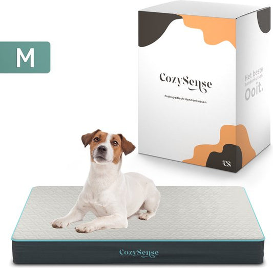 CozySense® - Coussin orthopédique pour chien 75 X 45 cm - Taille M - Imperméable - Convient comme coussin de banc et lit pour chien