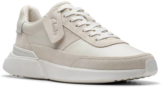 Clarks Craft Pace Sneakers - Homme - Cuir - Laçage - Semelle EVA - Beige - Taille 41