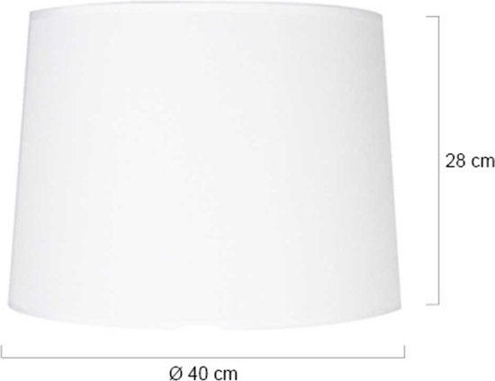 Mexlite shades Abat-jour - blanc - lin - 40 cm - douille E27 - K7661QS