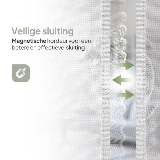 O'DADDY Rideau de porte Deluxe FIBER - Rideau à lames magnétiques - Pour les nouvelles constructions et les portes standard - Installation facile - Blanc Hor - 100x240 cm