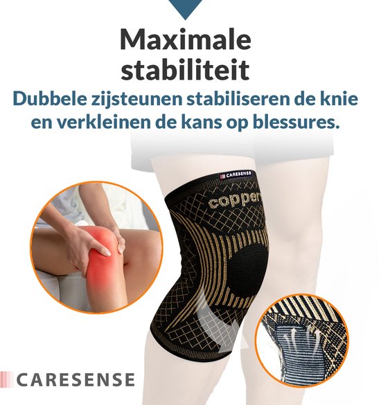 Caresense Knee Brace - Attelle de rotule - Pour l'arthrite - Soulagement des douleurs articulaires - Attelle de genou pour adultes - Taille L