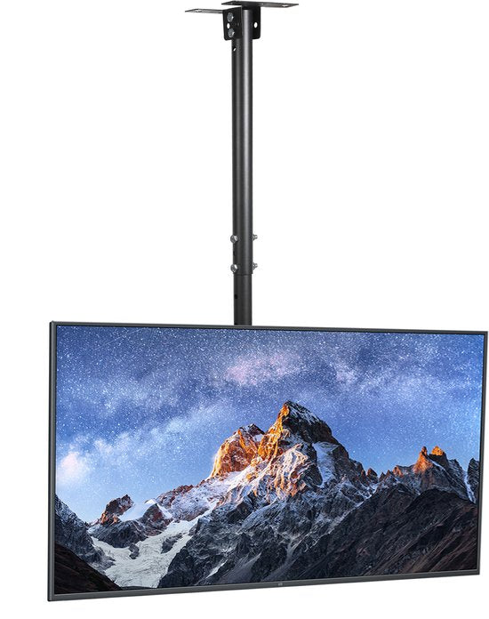 Support TV - pour plafond ou toit incliné - 32" à 65" - Rotatif et inclinable - Max 30KG - Noir - by Faas