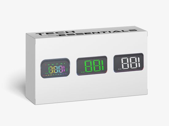 Tech Essentials Automatic - GPS Speedometer Car HUD - USB-C - Green - Head Up Displays - Plug and Play