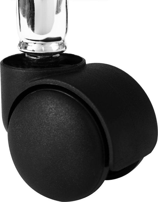 Casaria Tabouret pivotant avec dossier - Réglable en hauteur sur 360° - Blanc