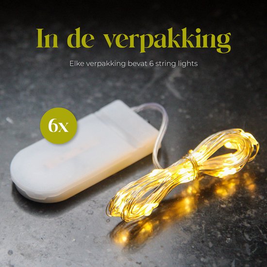 Guirlandes lumineuses Giftmas - 6x2M LED - Lumières - Blanc chaud - 72 heures d'autonomie - Décorations de Noël pour l'intérieur et l'extérieur - Lumières de Noël