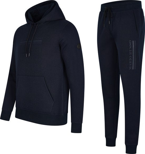 Mario Russo Tracksuit Anselm- House suit - Jogging - Hoodie - Black - XXL