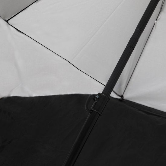 VirtuFit Beach Parasol Premium - Windbreak - Beige - 225 x 140 cm - Windbreak with Zipper Flaps - Sturdy Construction - Beach Parasol with Carrying Bag - Beach umbrellas - Beach Parasol - Beach tent
