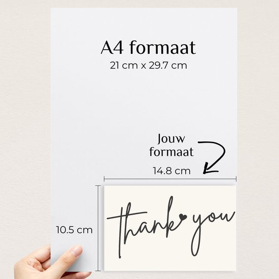 Systemyze 42x Cartes de remerciement avec enveloppe - Cartes de remerciement - Cartes de vœux - Format A6