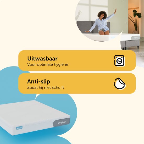 Cloudpillo Original Mattress - 90x210 - Couche de soutien adaptative - 4 couches - Confort ultime - Lavable à l'extérieur