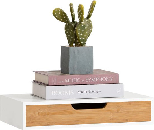 SoBuy FRG92-WN Armoire murale de salle de bain - Panneau composite bois avec tiroir