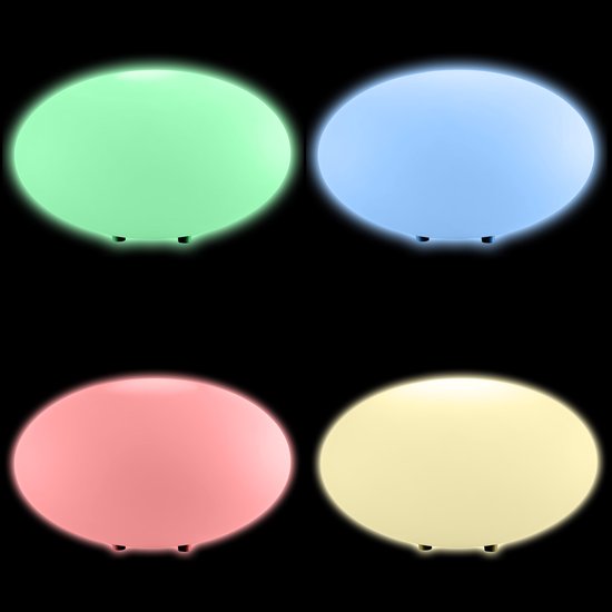 tectake® LED Garden Light - Lampes de jardin avec télécommande - LED 12W - 16 couleurs - Ø35 x 28.5 cm - Décoration de fête résistante aux intempéries - Décoration de jardin - Ampoule d'extérieur avec source lumineuse - Ampoules pour l'extérieur - Ampoule