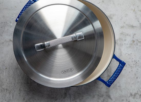 Cocotte en fonte - Saveur Selects - Ø25 cm - Sans PFAS - Compatible induction et toutes sources de chaleur - Bleu