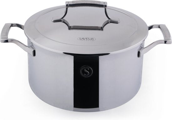 Cocotte avec couvercle - Saveur Selects - Ø22 cm - Acier inoxydable - Sans PFAS - Compatible induction et four