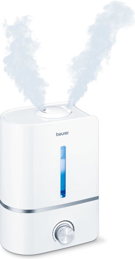 Beurer LB 45 Humidificateur - Ultrasonique - Aroma - Jusqu'à 30 m2 - Faible niveau sonore - Réservoir d'eau de 4 L - 2 buses de brumisation - Garantie 3 ans - Blanc