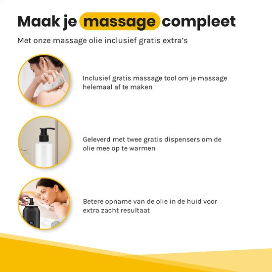 Bolusso Black Massage Oil Heater - Chauffe-huile de massage 30 à 65 degrés - Guasha - Appareil de massage - Comprend 2 distributeurs et un outil de massage - Chauffe-bouteille électrique - Huile de massage érotique