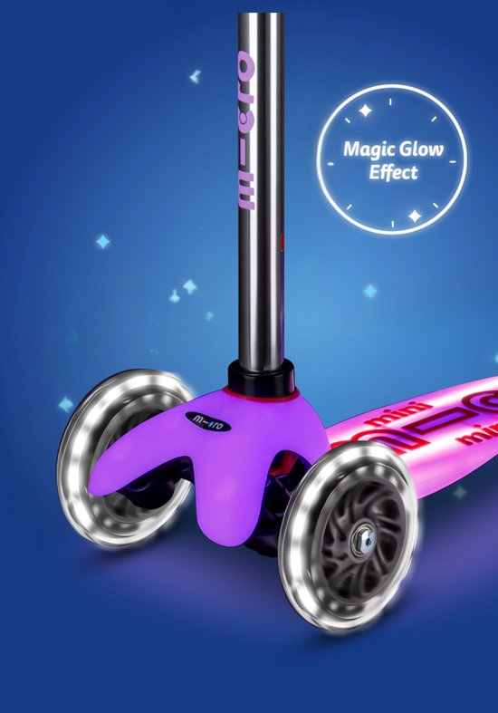 Micro Mini Deluxe LED Scooter - Scooter Glow Plus pour les enfants de 2 à 6 ans - max 50 kg