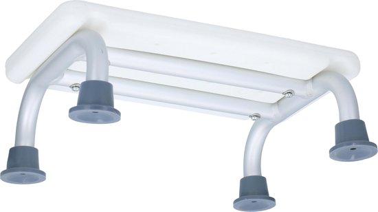 Vivamore Marchepied de bain - max 150 kg - 40 x 31 x 14,5 cm - Blanc