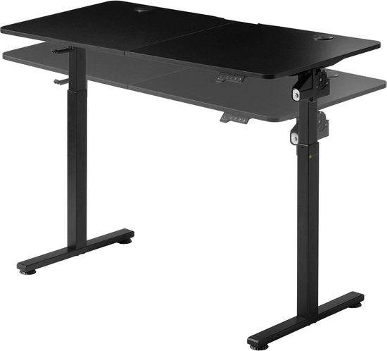 Bureau réglable électriquement - 120 x 60 cm - Noir