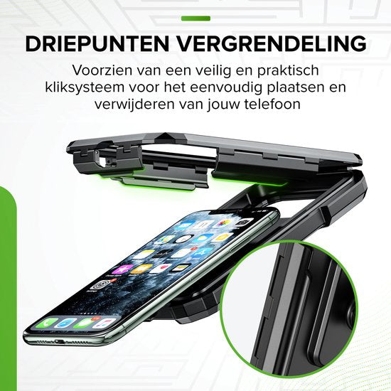 Support de téléphone pour vélo - iSetchi - Étanche - Anti-choc - Noir