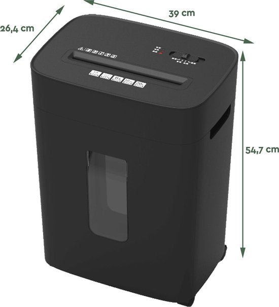 BRASQ Déchiqueteuse de papier avec corbeille noire - Déchiqueteuse de papier de 20 litres pour la maison et le bureau - Déchiqueteuse de cartes de crédit - P4 - 15 feuilles micro déchiquetées 4 x 38 mm