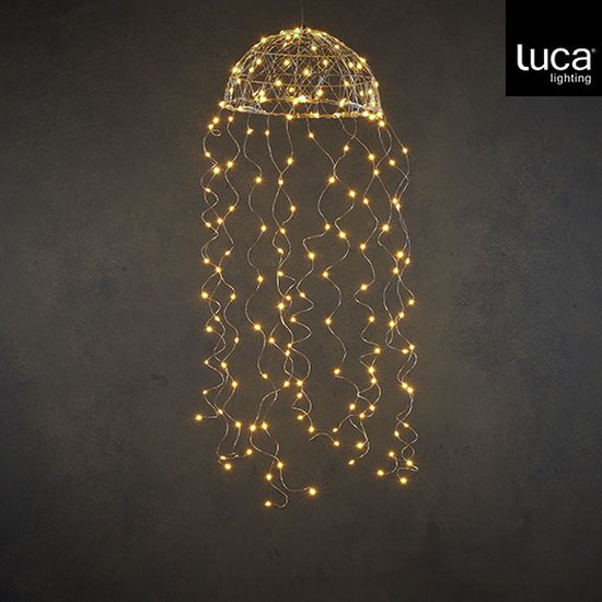 Luca Lighting Lustre Méduse avec éclairage LED blanc chaud - L100 x Ø27 cm - Silver