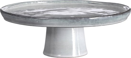 Mica Decorations Tabo Assiette à gâteau - H10 x Ø27 cm - Gris