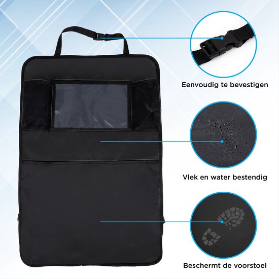 All Ride Car seat organizer - Organiseur de voiture - Porte-tablette - Noir